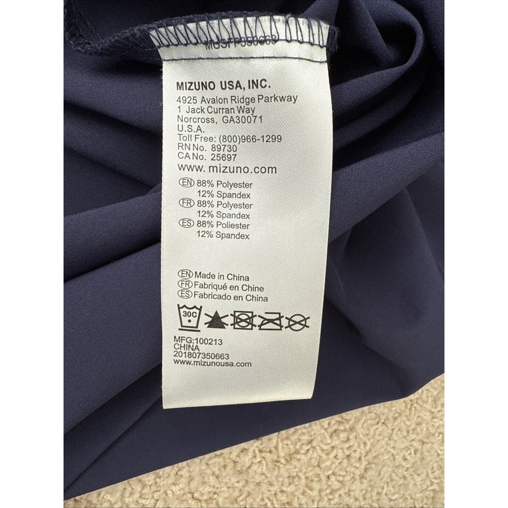Mizuno Men's Pullover 1/4 Zip‎ Short Sleeve Blue Gray Patriots Top  Size 2XL - Picture 4 of 5